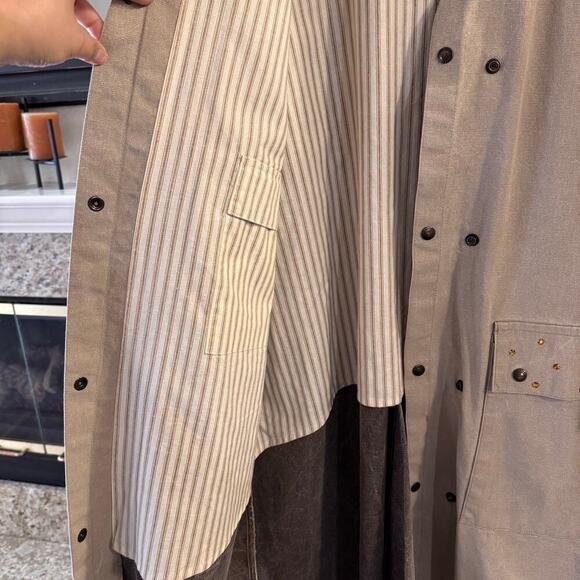 Vintage AUSTRALIAN OUTBACK COLLECTION Classic Canvas Duster Long Coat Beige LG - Picture 5 of 9